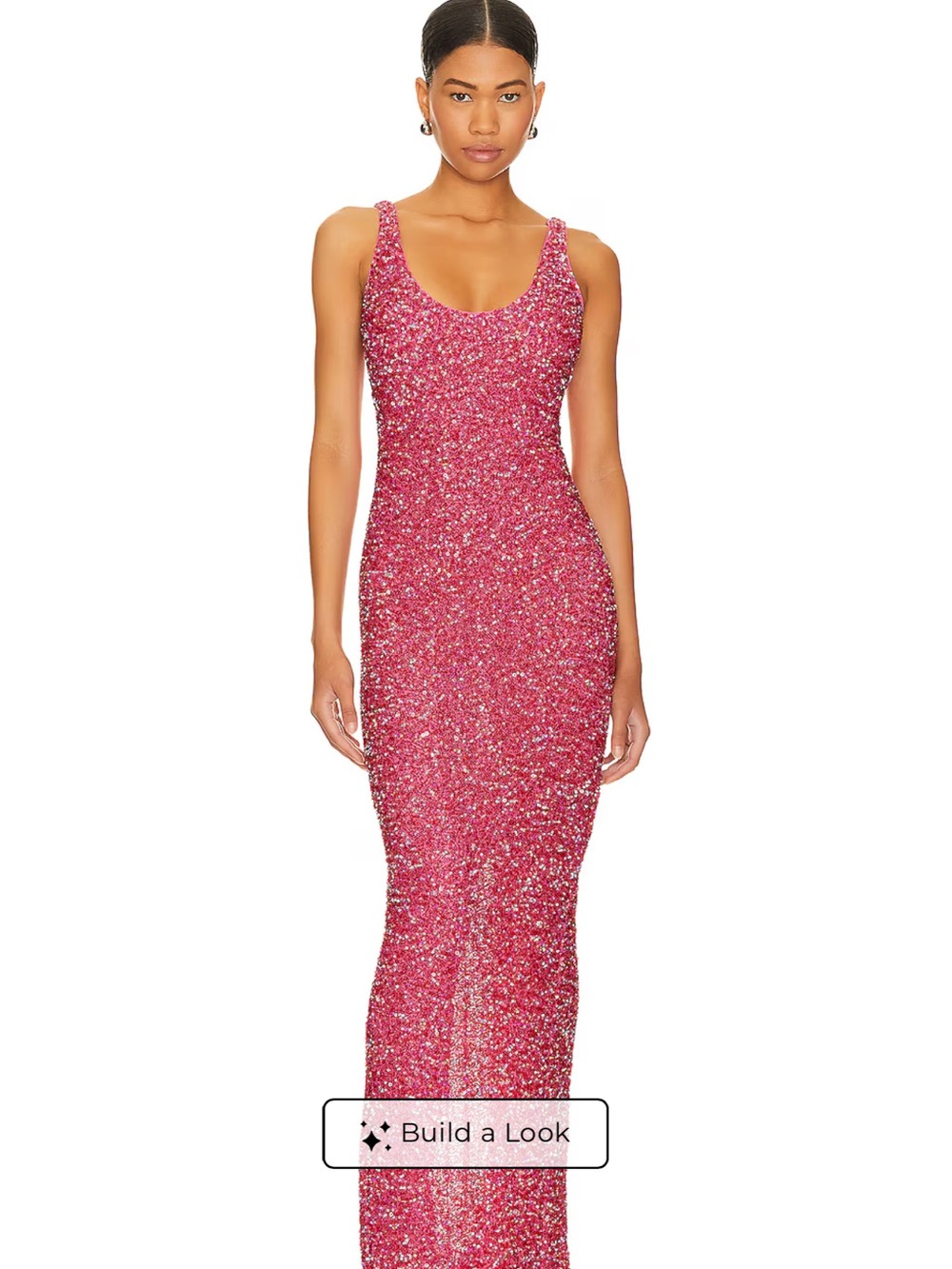 Revolve - NBD - Sequin Scoop Neck Maxi Dress - Pink - Picture 2 of 5